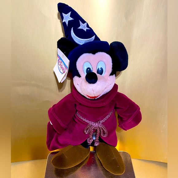 DISNEY NWT VTG 90s FANTASIA MICKEY MOUSE SORCERER PLUSH DISNEY STORE EXCLUSIVE - Picture 2 of 13